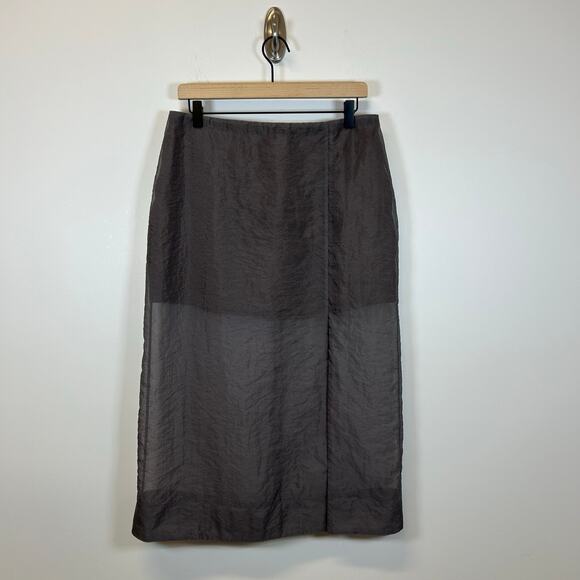 SOEUR x Cafe Leandra Roxana Organza  Mid-length Slit Skirt Women’s 10 NWOT - Picture 6 of 13